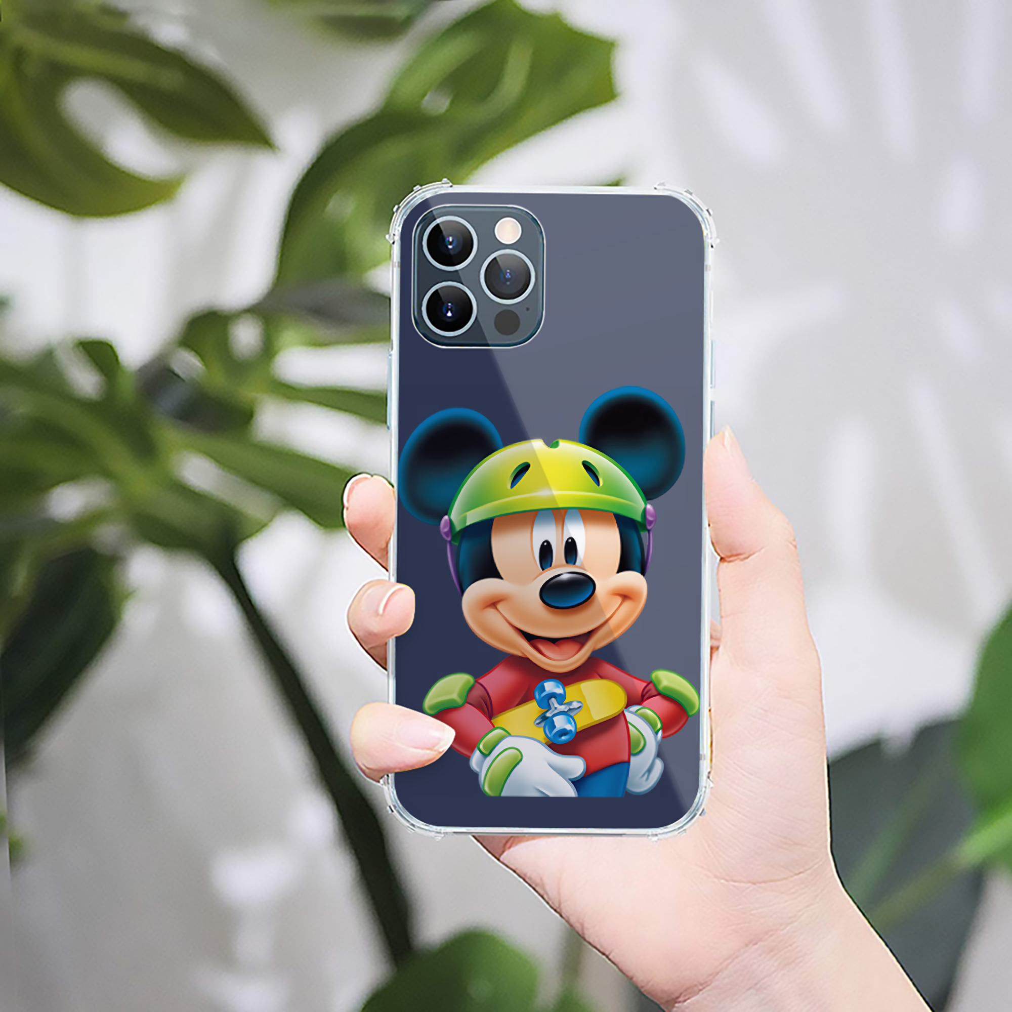 （画像用） ミッキーマウス Mickey Mouse 【iPhone 12シリーズ対応】透明スマホケース（クリアソフトケース）